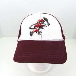 Macon Bacon Embroidered Logo Men's Burgundy Adjustable Snapback Cap Hat